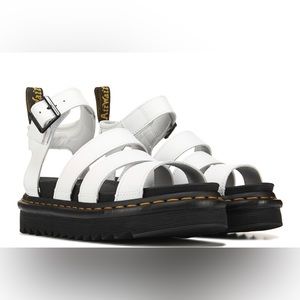 Dr Martens Blaire platform sandal white